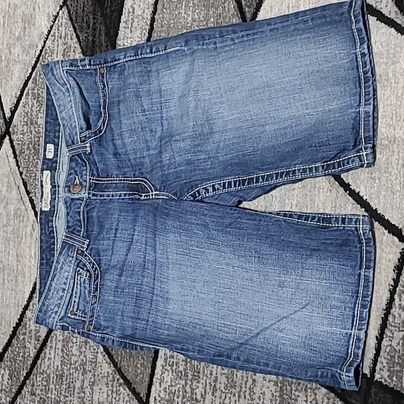 BKE PAYTON METALLIC EMBROIDERED BERMUDA DENIM SHORTS - Picture 9 of 12